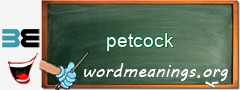 WordMeaning blackboard for petcock